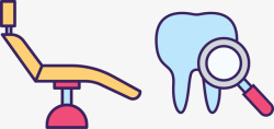 牙床治疗矢量图素材