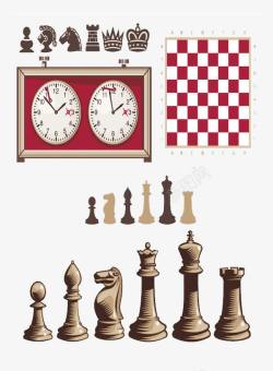 复古国际象棋元素素材