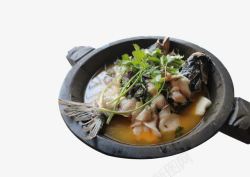 黄油石锅鱼素材