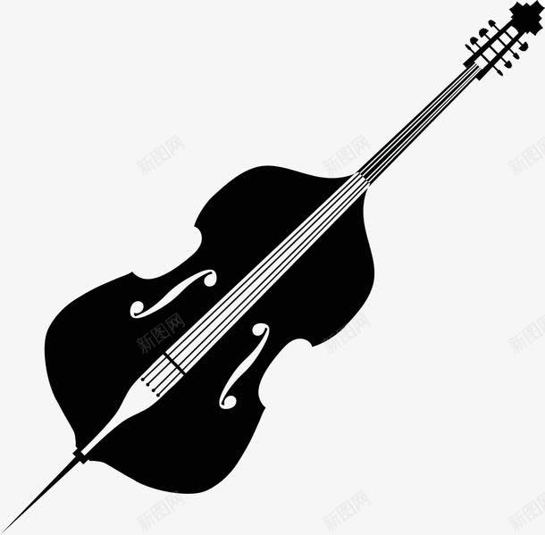 黑色小提琴png免抠素材_新图网 https://ixintu.com 小提琴 手绘 素材 黑色