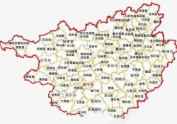 广西各县地图素材