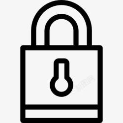 安全封锁PadlockKey图标高清图片