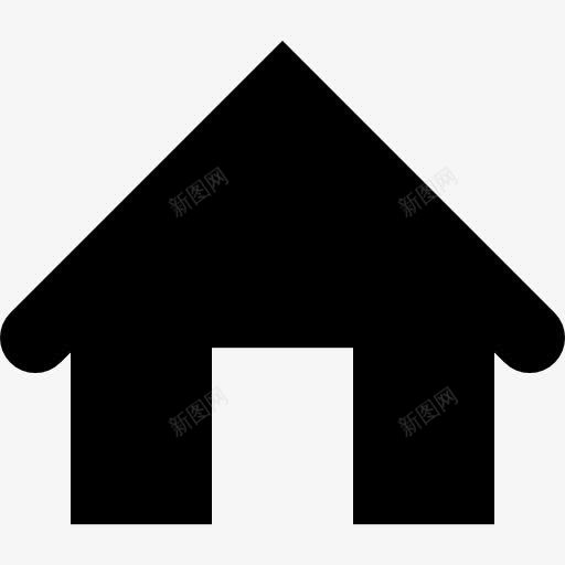 家里黑色的形状图标png_新图网 https://ixintu.com Web 家居 建筑 形状 界面 符号 黑色