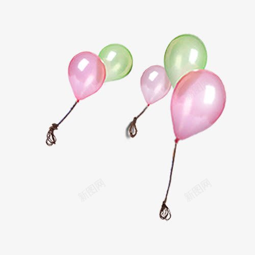 绑线飞起的粉色透明气球png免抠素材_新图网 https://ixintu.com 粉色 绑线 透明气球 飞起
