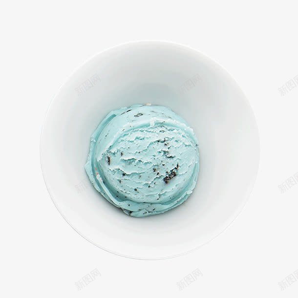 蓝色冰激淋png免抠素材_新图网 https://ixintu.com 一份 冰激淋 卡通 小碗 手绘 白色 简图 蓝色
