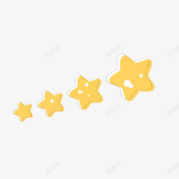 黄色小星星png免抠素材_新图网 https://ixintu.com 卡通 星星 装饰图案