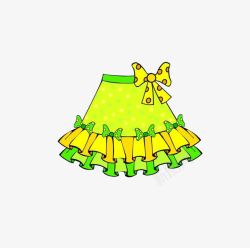 绿色蝴蝶结半身裙高清图片