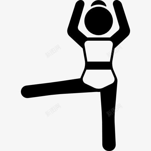 女孩的手臂和腿伸展图标png_新图网 https://ixintu.com 体育 女人 平静 放松 瑜伽 运动