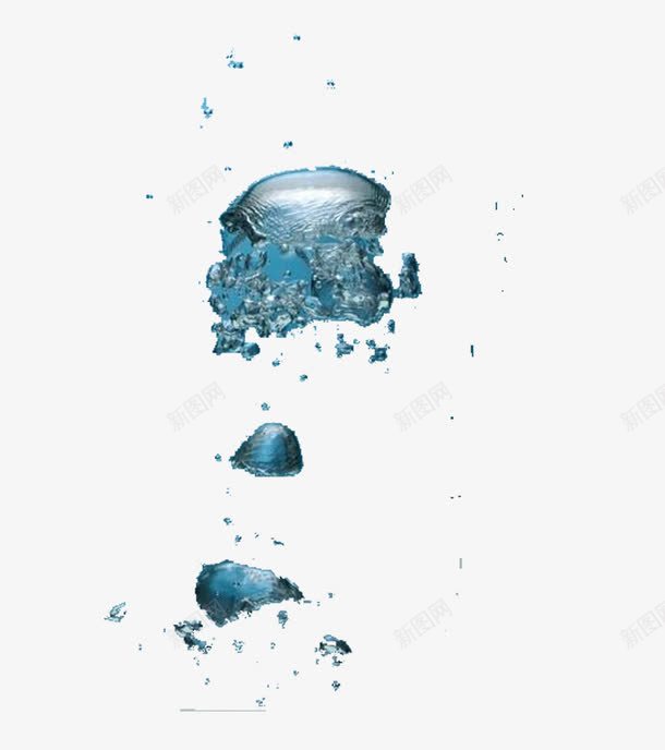 蓝色的水中气泡png免抠素材_新图网 https://ixintu.com 剔透 气泡 水中气泡 蓝色 透明