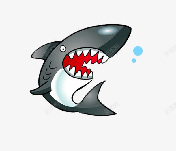 卡通鲨鱼png免抠素材_新图网 https://ixintu.com 儿童 卡通 海 海元素 海洋 鲨鱼