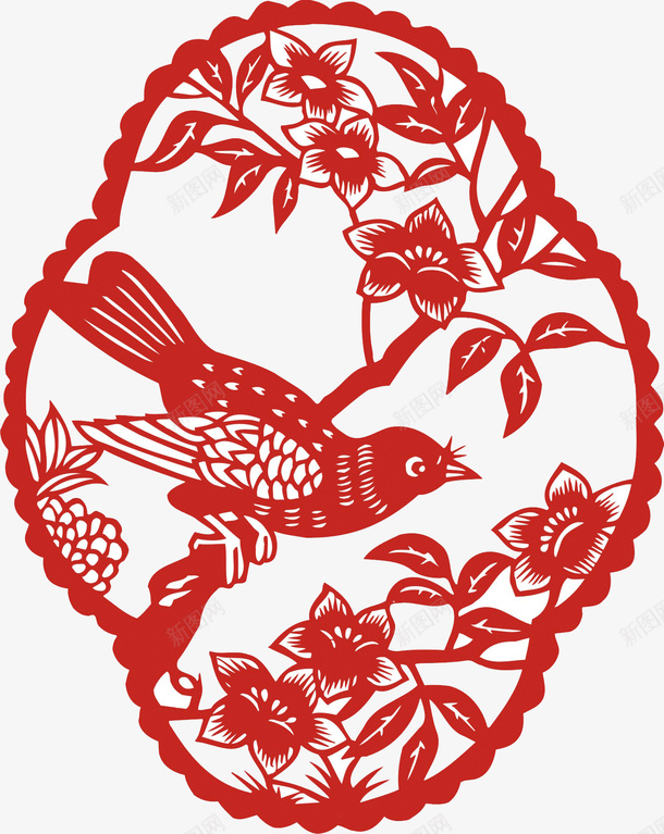 中国风树枝上的喜鹊png免抠素材_新图网 https://ixintu.com 两只喜鹊 中国风 喜雀 树枝 树枝上的喜鹊 红色
