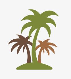 海南椰子树卡通素材