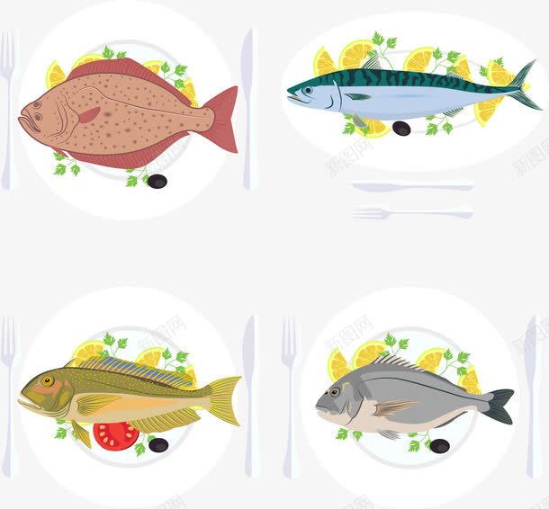 营养美味鱼png免抠素材_新图网 https://ixintu.com 健康饮食 白肉 矢量素材 美食 营养 鱼类
