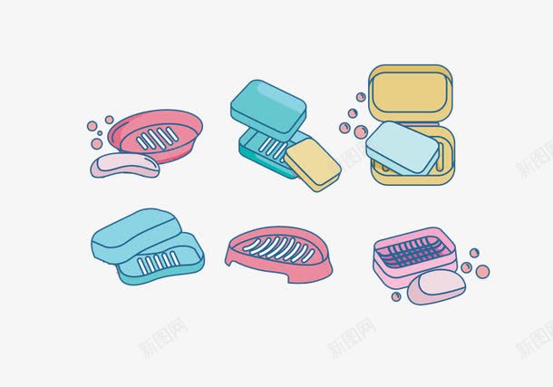 家用卫生用品肥皂png免抠素材_新图网 https://ixintu.com 健康 卫生 家用 彩色 杀菌 肥皂