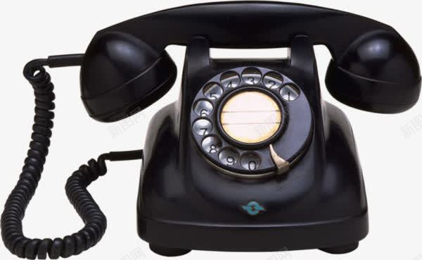 老式电话机png免抠素材_新图网 https://ixintu.com 实用 手绘 素材 黑色