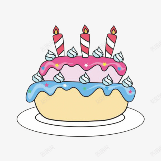生日蛋糕卡通元素png免抠素材_新图网 https://ixintu.com 卡通 生日 蛋糕 蜡烛 鼠
