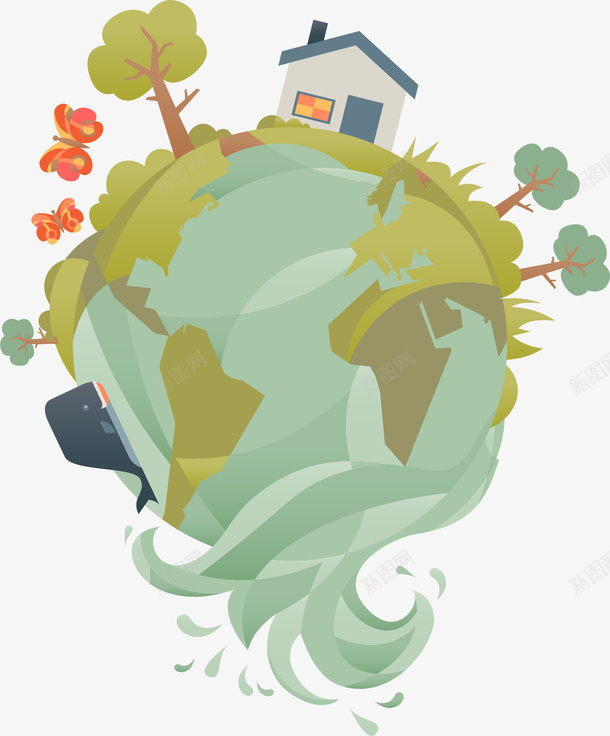 世界环境日绿化地球png免抠素材_新图网 https://ixintu.com 世界环境日 保护环境 环保 绿化地球 绿化环境 美丽地球
