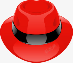 红色质感帽子素材
