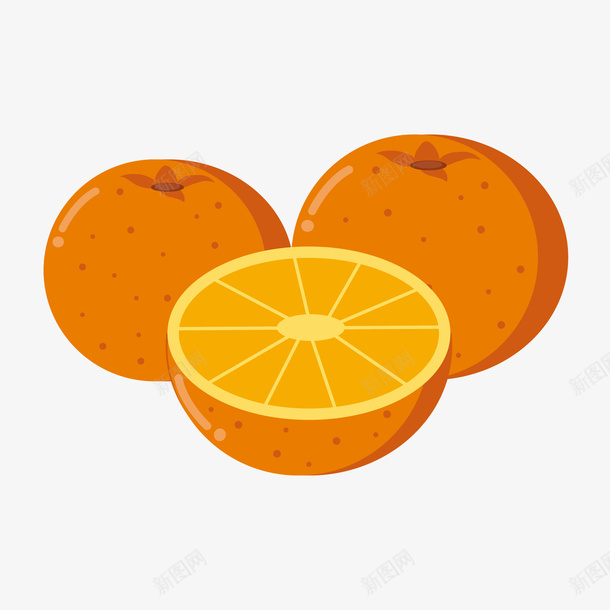 橙子水果免费矢量图eps免抠素材_新图网 https://ixintu.com 卡通橙子 卡通水果 橙子 水果 矢量橙子水果 矢量素材 矢量图