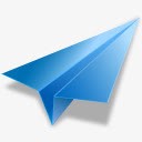 蓝色的纸飞机图标png_新图网 https://ixintu.com 纸飞机