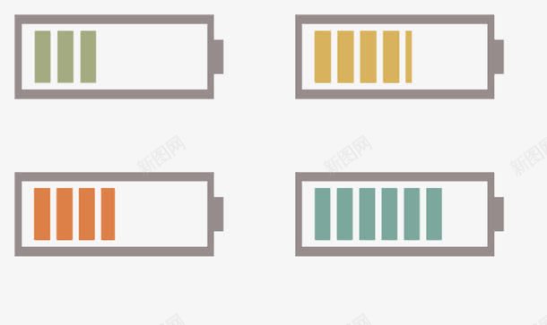 彩色充电显示png免抠素材_新图网 https://ixintu.com PPT 充电免抠png元素 创意 商务