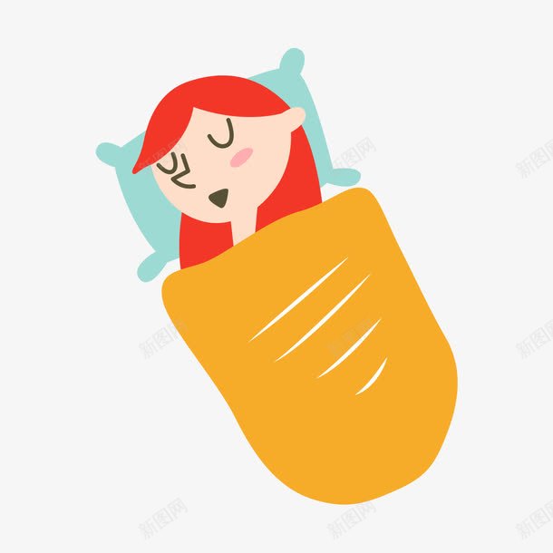 睡觉的人png免抠素材_新图网 https://ixintu.com 人物 手绘画 睡觉 矢量装饰 装饰