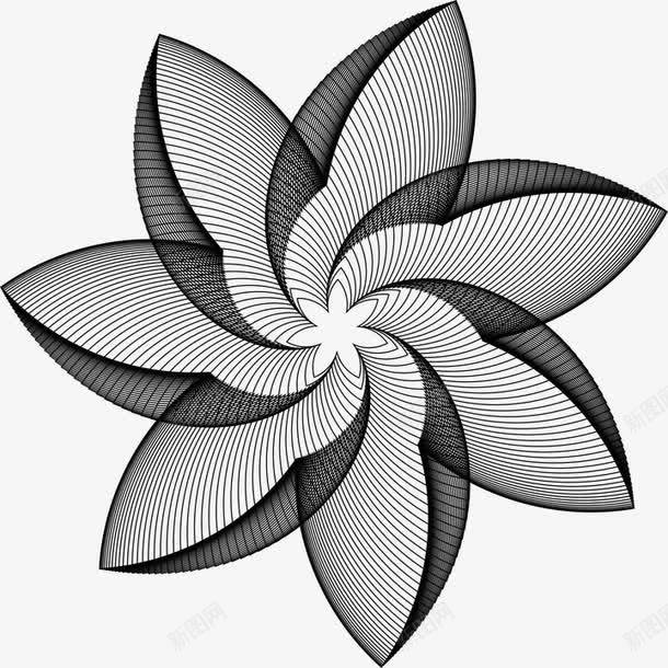几何花装饰png免抠素材_新图网 https://ixintu.com 免费png 几何 抽象 艺术 花朵 装饰