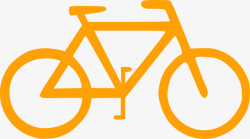 橙色的自行车素材