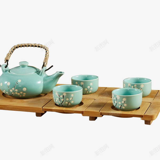 茶具套装png免抠素材_新图网 https://ixintu.com 套装 茶具 茶壶 茶杯