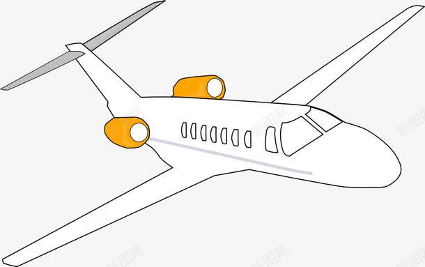 手绘飞机png免抠素材_新图网 https://ixintu.com 单线飞机 卡通 手绘 飞机