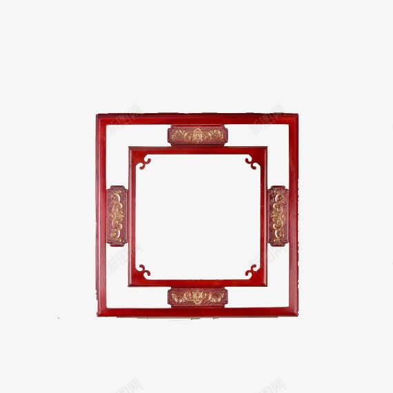 中国风古典红木框画框元素png免抠素材_新图网 https://ixintu.com 中国风 古典 画框 红木框