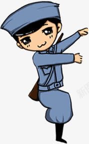 卡通警察图标png_新图网 https://ixintu.com 卡通人物 卡通警察 蓝色衣服