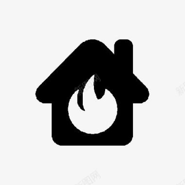 房子火灾图标图标