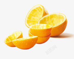 被挖空的橙子素材