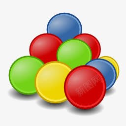 彩色气球卡通装饰图标png_新图网 https://ixintu.com 卡通 彩色 气球 装饰