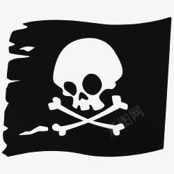 黑白海盗旗png免抠素材_新图网 https://ixintu.com 卡通 海盗旗 简笔画