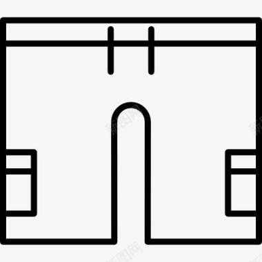 短行程的衣服图标图标