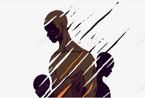 彩绘黑人图案png免抠素材_新图网 https://ixintu.com 彩绘图案 黑人图案 黑皮肤的男人