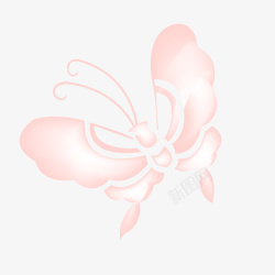 粉色蝴蝶妆图案素材