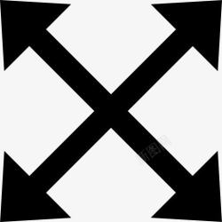 四双移动四箭界面符号图标高清图片