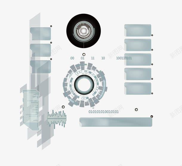 商务科技边框矢量图eps免抠素材_新图网 https://ixintu.com 商务边框 矢量边框 科技边框 边框素材 矢量图