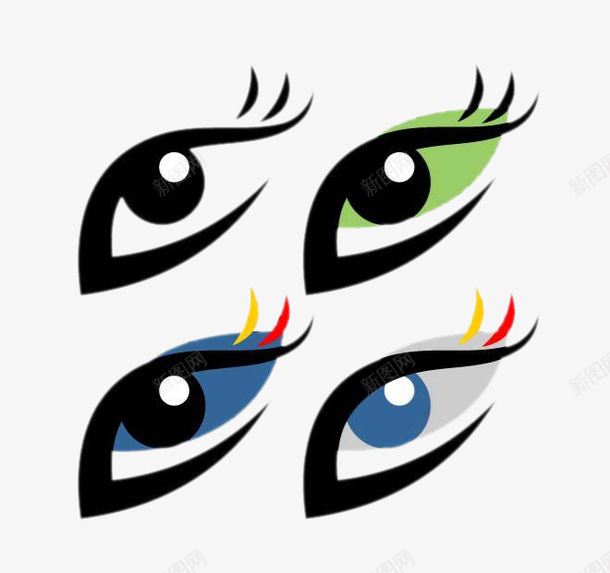 眼睛png免抠素材_新图网 https://ixintu.com 四只眼睛 眼睛图片 眼睛素材库 美丽的眼睛