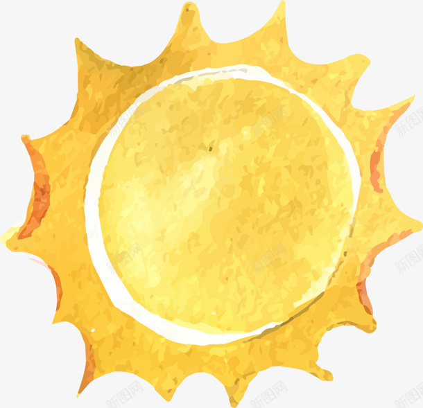 夏天气息手绘太阳png免抠素材_新图网 https://ixintu.com 一个太阳 夏天气息 夏日 手绘太阳 绘画 黄色太阳