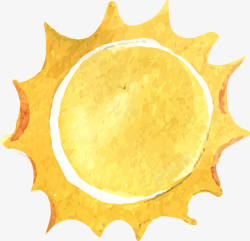 夏天气息手绘太阳素材