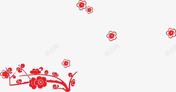 手绘风格创意合成红色的花png免抠素材_新图网 https://ixintu.com 创意 合成 手绘风格 红色 风格
