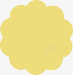 黄色花纹简历图案素材
