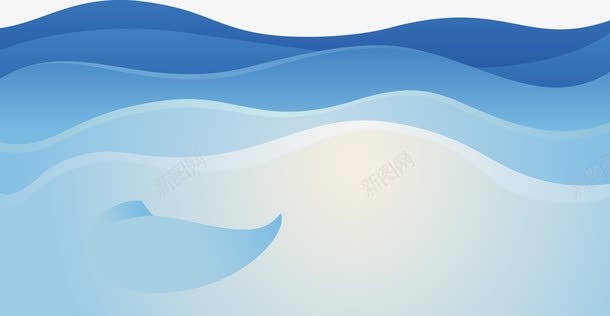 蓝色渐变水纹图案png免抠素材_新图网 https://ixintu.com 图案 水纹 渐变 蓝色