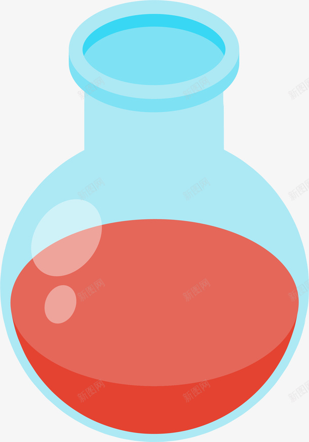卡通化学实验玻璃瓶png免抠素材_新图网 https://ixintu.com 化学 卡通立体 玻璃瓶 矢量图案 科学实验 设备