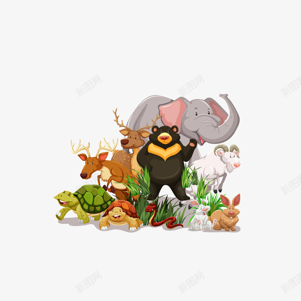 卡通动物世界矢量图eps免抠素材_新图网 https://ixintu.com 动物世界 卡通 卡通动物世界 卡通的 可爱 可爱动物世界 可爱的 矢量图
