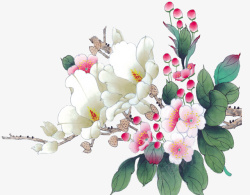 中国风手绘花卉素材